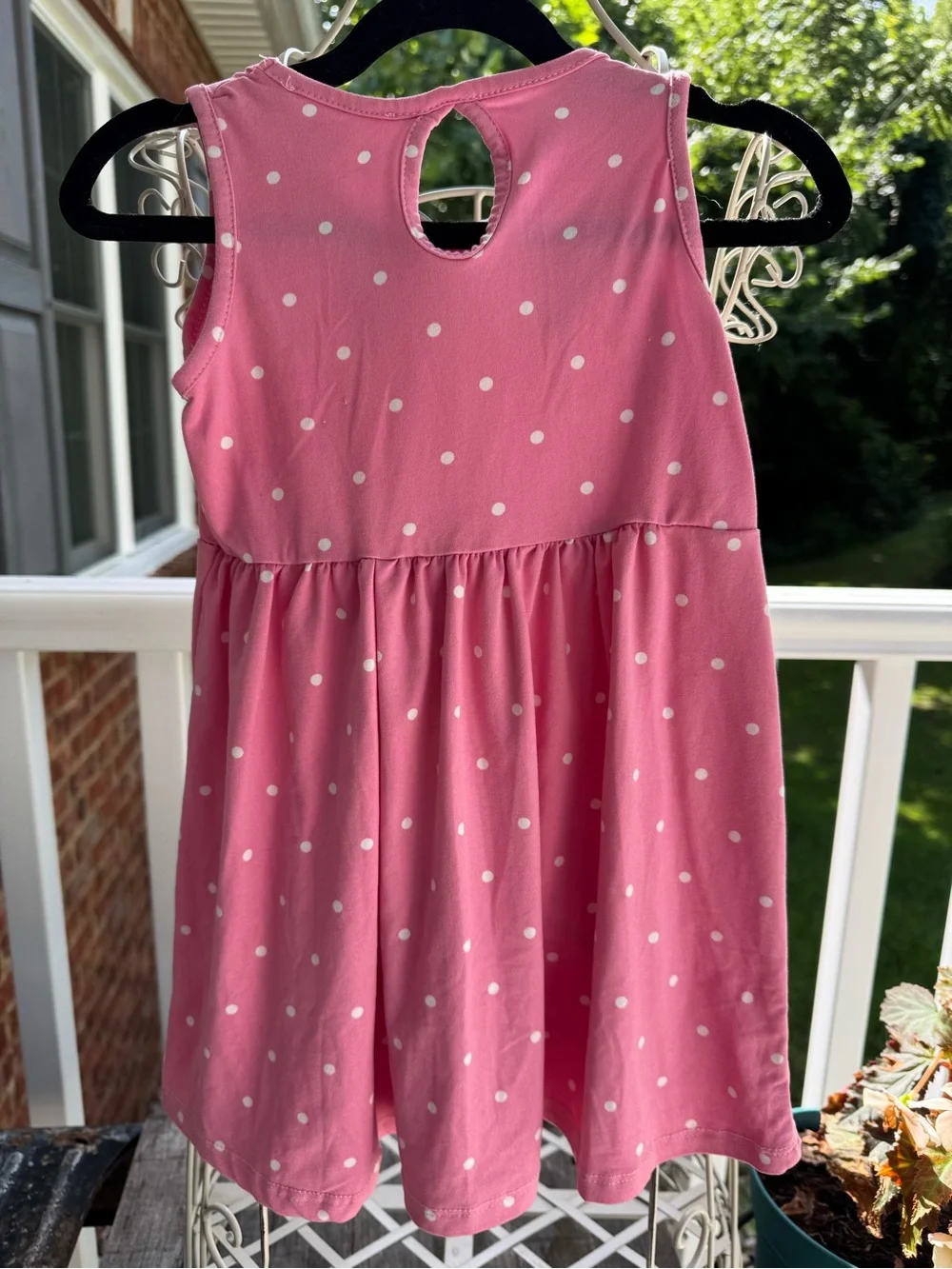Emma & Elsa Pink Polka Dot Knit Dress. Size 2T